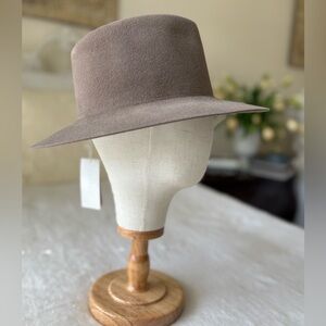 Stylish Beige Clyde Angora Fedora Hat